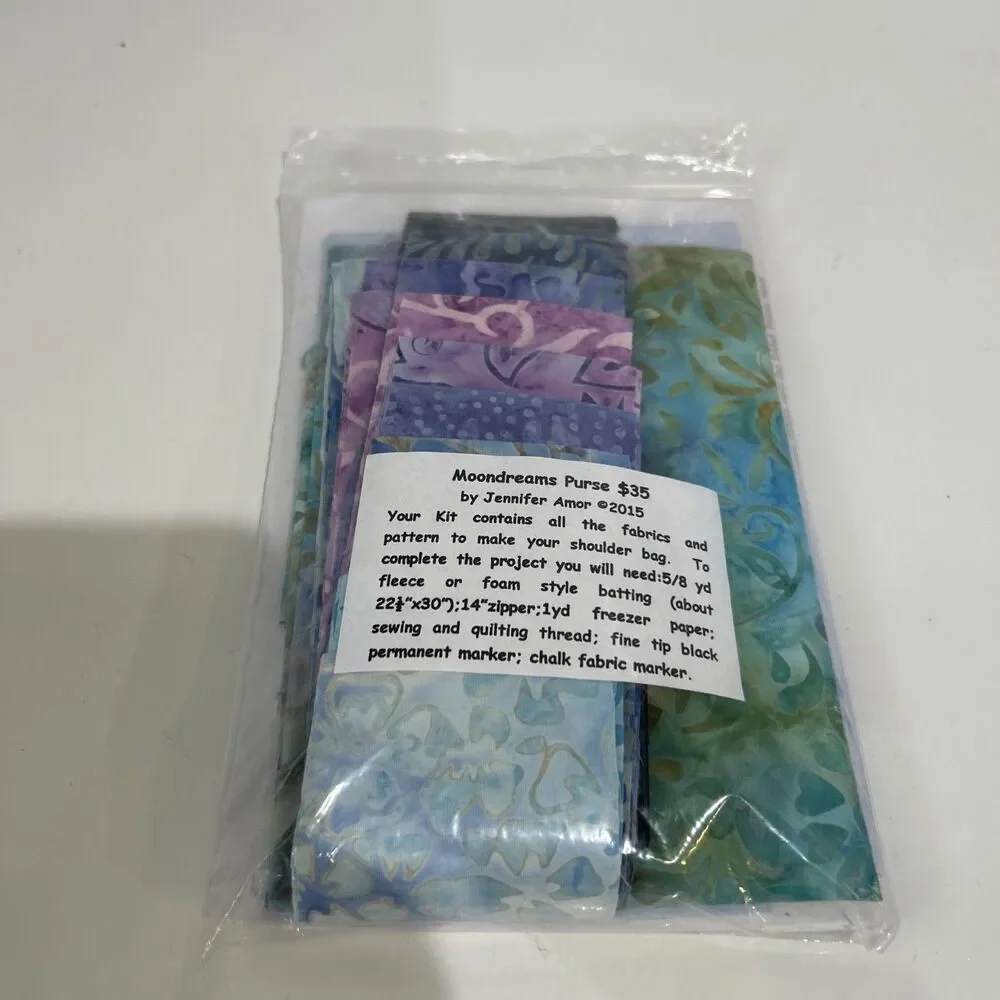Jennifer Amor Moondreams Purse Pattern & Batik Fabric Bag Making Sewing Kit